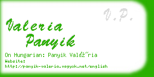 valeria panyik business card